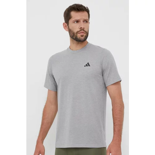 Adidas Kratka majica za vadbo Train Essentials Comfort siva barva