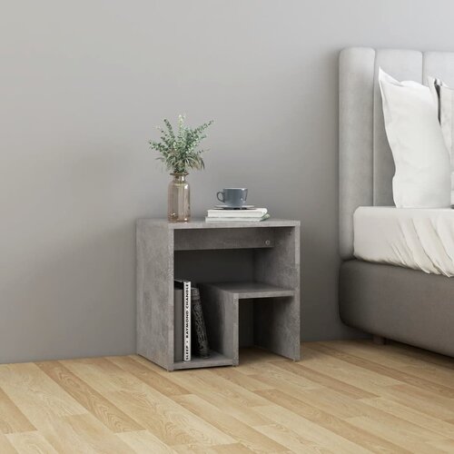VidaXL Nočna omarica betonsko siva 40x30x40 cm iverna plo&amp;scaron;ča Slike