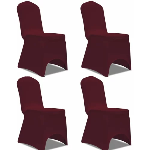  Rastezljiva navlaka za stolice 4 kom Bordo boja