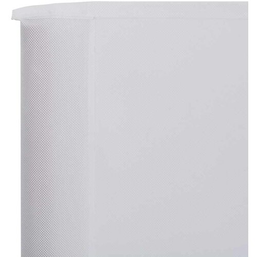  Vjetrobran sa 6 panela od tkanine 800 x 80 cm bijeli Slike