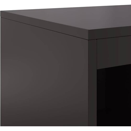  Komoda crna 100,5 x 39 x 107 cm od čelika Slike