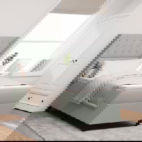 vidaXL Postelja s vzmetnico Svetlo siva 80x200 cm Žamet Cene