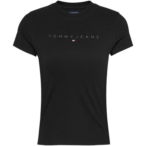 Tommy Hilfiger Majice s kratkimi rokavi TJW TONAL LINEA DW0DW20315 Črna Slike