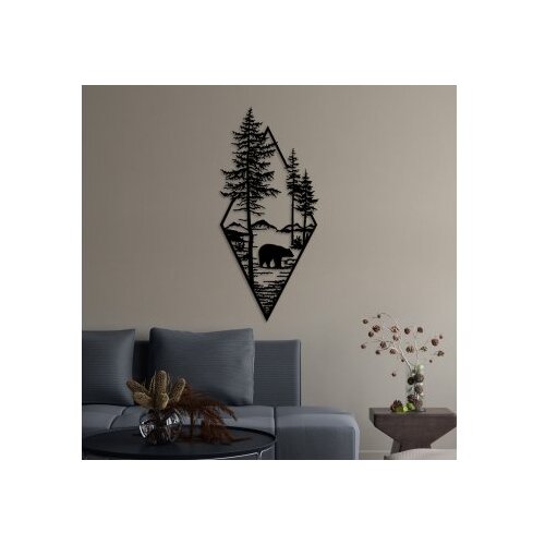 Wallxpert dekorativni metalni zidni pribor bear black v2 Slike