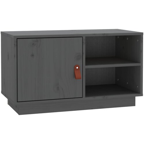 Maison Chic TV omarica - TV stojalo - Televizijska omarica siva 70x34x40 cm trdna borovina, (21698722) Slike