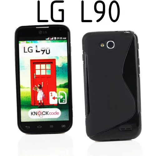  Gumijasti / gel etui S-Line za LG L90 - črni