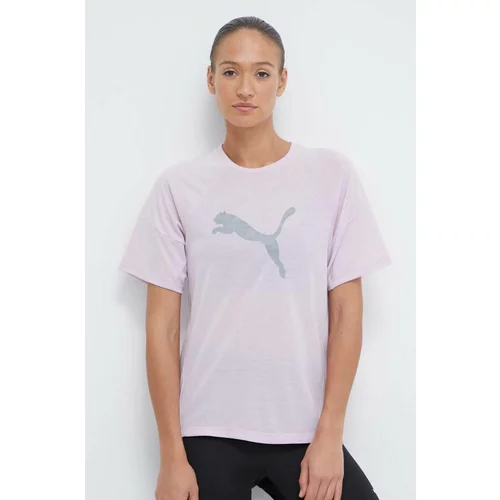 Puma Kratka majica za vadbo Evostripe vijolična barva