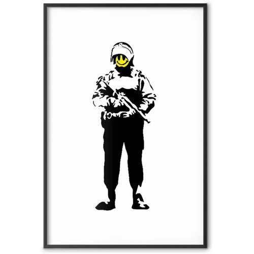  Plakat - Smiling Policeman 29.7x42 Crni okvir s margom Slike