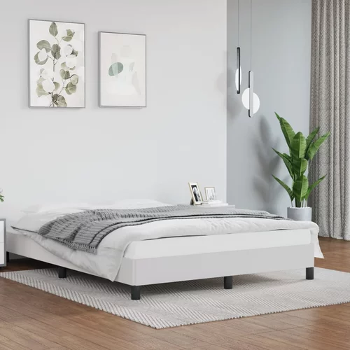 vidaXL Okvir za krevet bijela 140x200 cm od umjetne kože