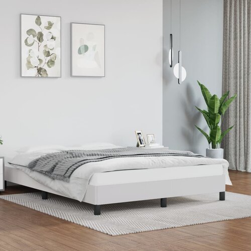 vidaXL Posteljni okvir bel 140x200 cm umetno usnje Cene