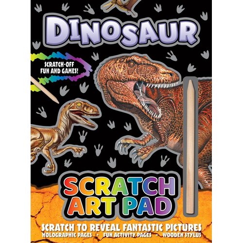 Dino World Slikovnica Dinosauri Scratch art pad Slike