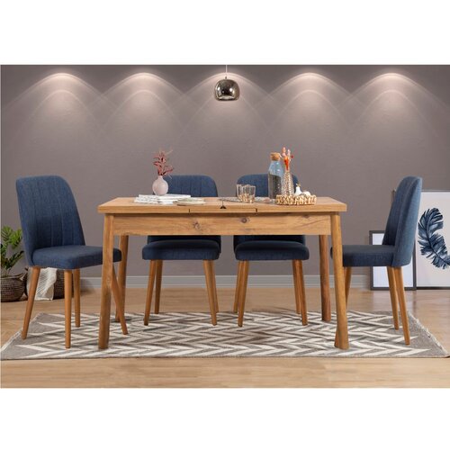  Set Trpezarijski sto i 4 trpezarijske stolice Santiago Atlantic Navy Blue V2, Teget Cijene