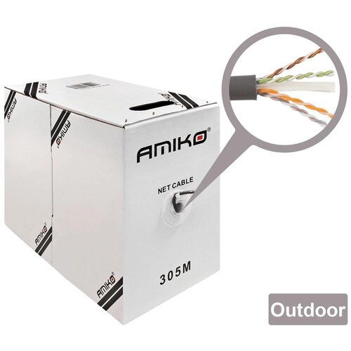 Amiko Mrežni FTP kabel, CAT5e, OutDoor, 305 met. - CAT5e FTP Outdoor 305m Slike