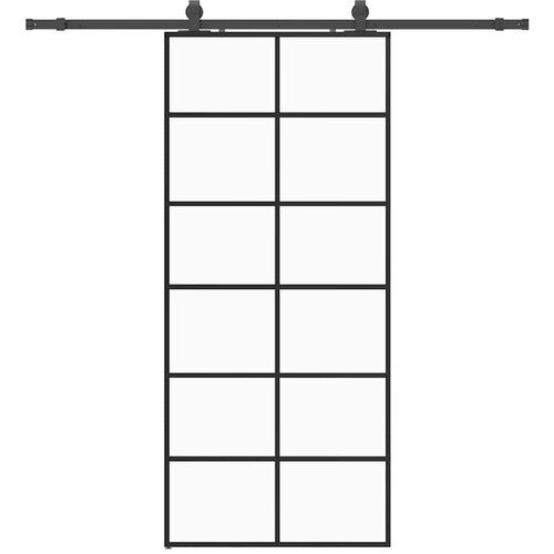 vidaXL Klizna vrata s priborom crna 90 x 205 cm od ESG stakla Cene