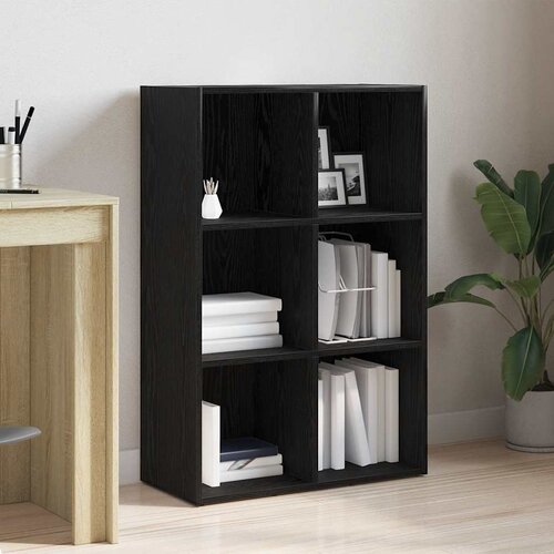 vidaXL Knjižna omara črni hrast 66x30x98 cm inženirski les Cene