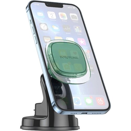 Univerzalni magnetni auto držač nosač za mobitel BOROFONE BH83 Clear magnetic car center console green glaze Cijene