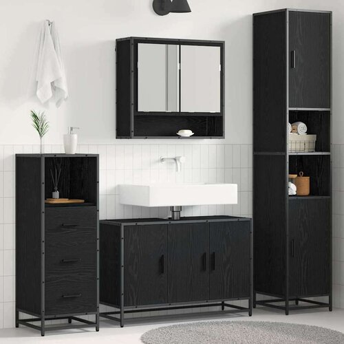 VidaXL set namje&amp;scaron;taja za kupaonicu 3 pcs staro drvo 90 x 33 x 60 cm Slike