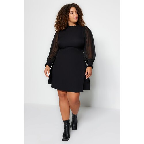 Trendyol Curve Plus Size Dress - Black - Basic Cene