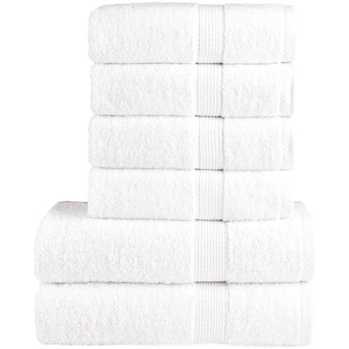  6-dijelni vrhunski set ručnika SOLUND bijeli 600 gsm Cijene