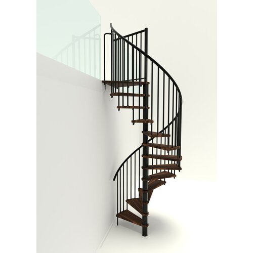 Minka spiralne stepenice - spiral smart crna orah 120 cm Slike