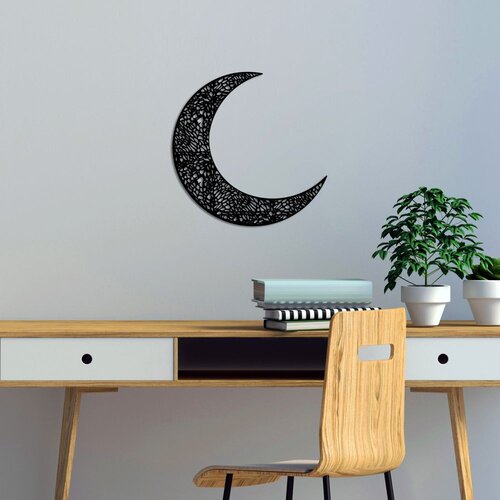 Wallity Zidna dekoracija Crescent 3, 49 x 49 cm, Crna Cene