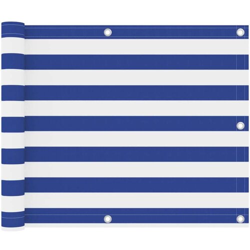 vidaXL balkonski zastor bijelo-plavi 75 x 300 cm od tkanine Oxford Cijene