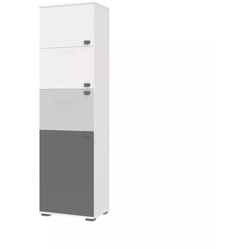 Jela VITRINA ARC F2 (VE� BARV)-Bela mat lak/perla siva mat lak/grafit mat lak Cene