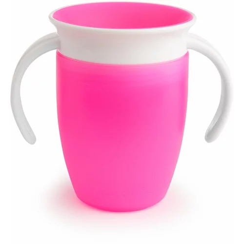 Munchkin Miracle 360° šalica za učenje pijenja s ručkama Pink 6 m+ 207 ml