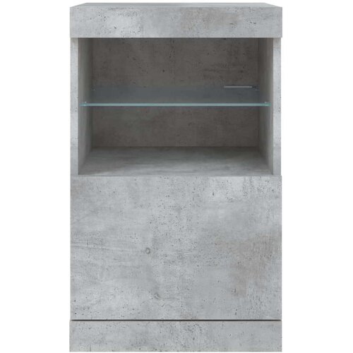  Komoda s LED svjetlima siva boja betona 41x37x67 cm Slike
