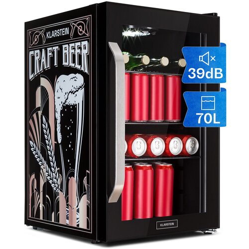 Klarstein Beersafe 70 Craft Beer Edition, hladnjak, 70 litara, staklena vrata, nehrđajući čelik Cijene