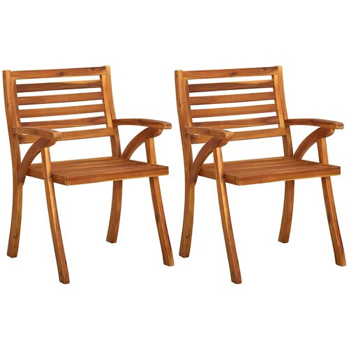 Maison Chic Vrtni jedilni stoli - Stol za vrt z blazinami 2 kosa trden akacijev les JS401, (21877861) Slike