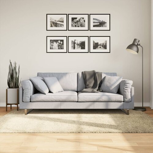 vidaXL Košata preproga moderna zlata 140x200 cm Cene