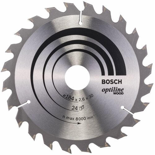 Bosch List kružne testere Optiline Wood 184 x 30 x 2.6 mm. 24 Slike