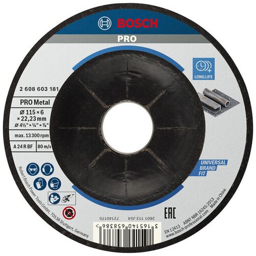 Bosch Lepljeni brusni disk PRO Metal za male ugaone brusilice, otvor 22,23mm, oSa 2608603181 Slike