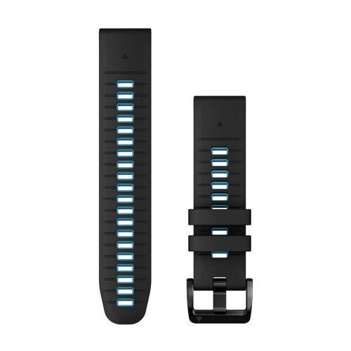 Garmin nadomestni pašček, QuickFit 22'', silikonski, Black/Cirrus Blue, (20836549) Cene