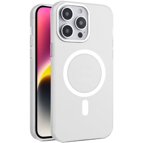 Chameleon Gumiran magnetni ovitek (TPU Magnetic Frost) za Apple iPhone 15 Pro, bel Cene
