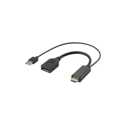 Renkforce RF-4777274 HDMI/DisplayPort adapterski kabel [1x moški konektor HDMI, moški konektor USB 2.0 tipa A - 1x ženski konektor DisplayPort] črna 4, (20429852) Cene