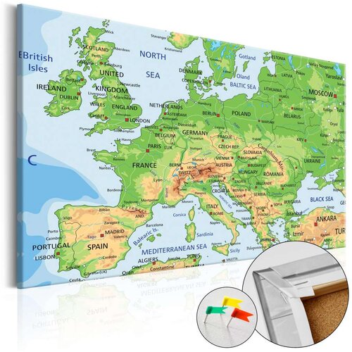  Slika na plutenoj podlozi - Europe [Cork Map] 120x80 Slike