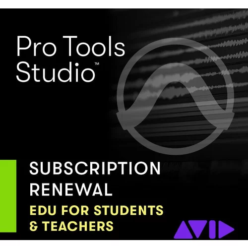 Avid pro tools studio annual paid annual subscription - edu (renewal) (digitalni izdelek)