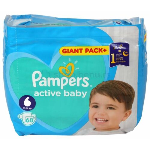 Pampers active giant pack 6 large 68 komada Cene