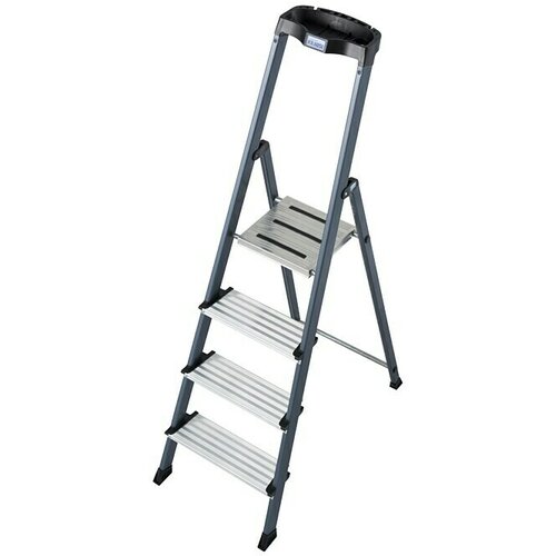 Krause Monto Stopničasta lestev Securo (Delovna vi&scaron;ina: 2,85 m, &Scaron;tevilo prečk: 4 kos, Nosilnost: 150 kg, Aluminij) Cene