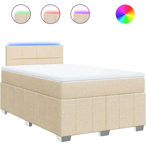 vidaXL Krevet box spring s madracem krem 120 x 190 cm od tkanine Cijene