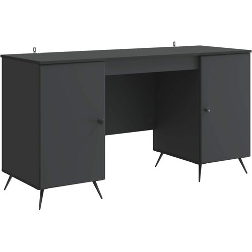  Stol Crna 142,5 x 50 x 75 cm Konstruirano drvo Slike