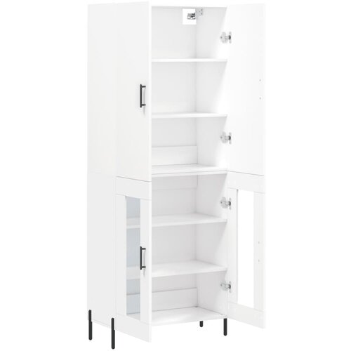  Visoka komoda bijela 69,5x34x180 cm konstruirano drvo Slike