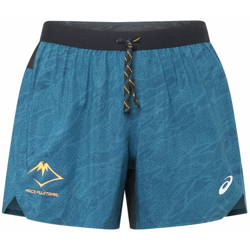 Asics Sportske hlače 'FUJITRAIL' mornarsko plava / kraljevsko plava / tamo žuta / bijela