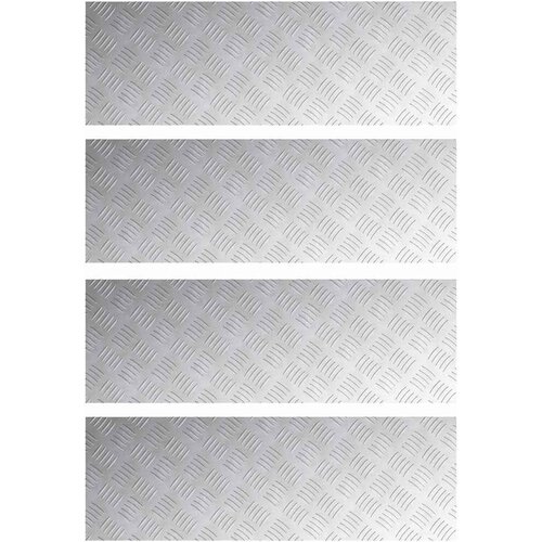  Stepenica Pravokutni 4 pcs Srebrno 90 x 30 cm Aluminij Slike