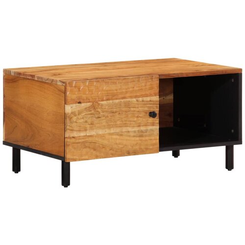 Maison Chic Klubska mizica - kavna mizica - Nizka mizica 80x50x40 cm trden akacijev les, (21755185) Cene