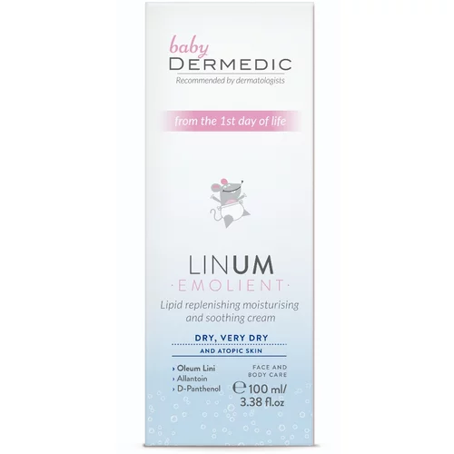 Dermedic Emolient Linum Baby, lipidna obnavljajoča in pomirjujoča krema