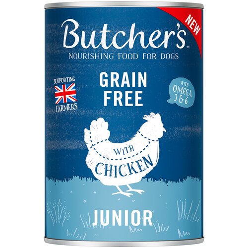 Butcher&amp;#039;s Ekonomično pakiranje Original Grainfree Junior 48 x 400 g - S piletinom Slike