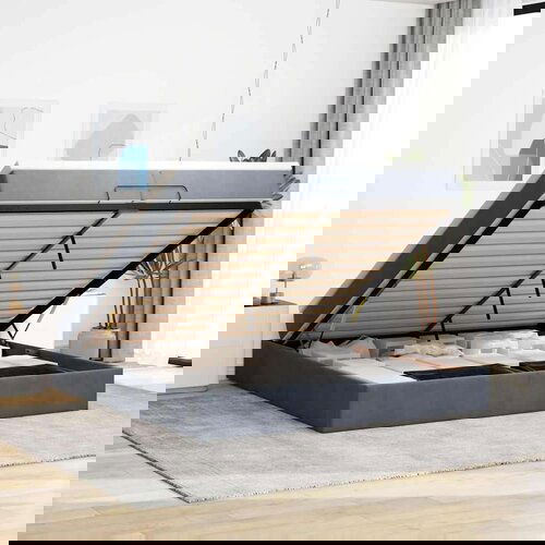 vidaXL Okvir kreveta s madracima tamnosivi 200x200cm baršunasti Cijene